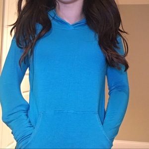 Terez Blue Sweater with hood and pocket